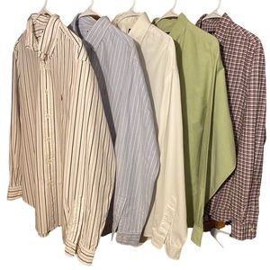 Ralph Lauren lot of 5 long sleeve button down shirts size L - 16-16 1/2 neck